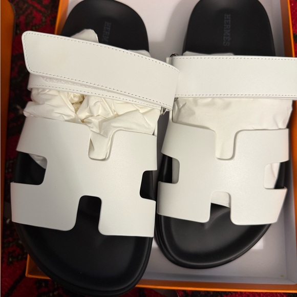 Hermes Sandal Chypre White Size 7 - Picture 2 of 6